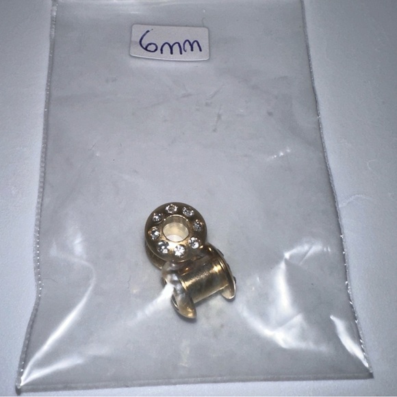 New 6 mm Ear Plugs piercings Earrings lobes never worn - Picture 2 of 5